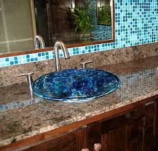 glass sink, glass bathroom sink, glass