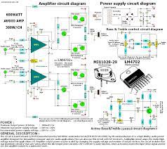 This stereo amplifier circuit diagram is cheap and simple. 600w Audio Amplifier Electronics Lab Com