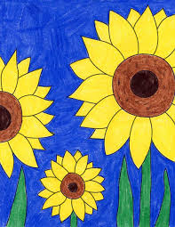 How To Draw A Sunflower Art Projects For Kids One time, i grew a group. how to draw a sunflower art projects