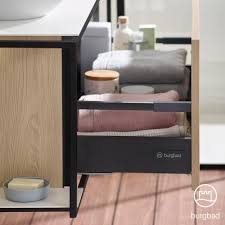 Burgbad Junit Mineral Cast Washbasin Incl Vanity Unit With Led Lighting With 1 Pull Out Compartment Front Cashmere Oak Decor C Wash Basin Vanity Units Decor