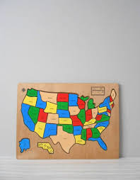 Vintage Usa Wooden Puzzle Etsy Wood Puzzles Handmade Vintage Wood
