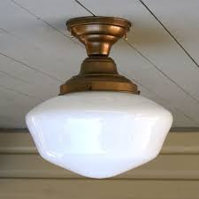 Vintage School House Flush Mount 6 Quot Fitter Size Single Ceiling Light Ceiling Lights Vintage School School House Lighting