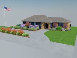 My husband got a flagpole and some new flags for christmas. Front Yard Landscape Design Download Free 3d Model By Marija Ignjatovic Cad Crowd
