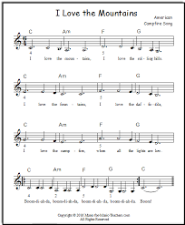 It had several sung versions that hit the charts between 1939 and 1961. I Love The Mountains Lyrics Chords And Piano Sheet Music For Beginners
