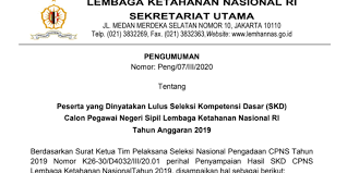 Melalui keterangan yang disampaikan lewat website resminya bnpb tahun ini membuka 93 formasi dengan rincian 81 formasi umum 9 formasi cumlaude 2 formasi disabilitas serta 1 formasi untuk papua dan papua barat. Pengumuman Hasil Skd Cpns Lemhannas Ri 105 Peserta Lulus