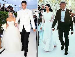 It's already been two years since kim kardashian walked down the aisle in custom givenchy. Kim S Wedding Dress To Kanye Or Kris Which Is Best Kim Kardashian Wedding Dress Kim Kardashian Wedding Wedding Dresses