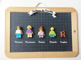 Famille Lego Portrait De Famille Personnalise Idee Cadeau Fete Des Meres Maman Cadre Photo Fait Main Made In Fran Diy Enfant Lego Portrait Handmade