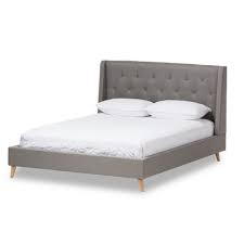 The tiffany storage platform bed has 5 years of revisions and 5 years of production making. Adelaide Retro Modern Fabric Upholstered Platform Bed Queen Light Gray Baxton Studio Target