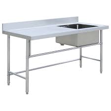 3 compartment sink of stainless steel nsf commercial utility basin with 10 l x 14 w x 10 d bowl for bar, restaurant, kitchen, hotel and home. Stainless Steel Sink Table Stainless Steel Table With Sink Bn S35 Buy Double Bowl Stainless Steel Sink With Drainboard Stainless Steel Kitchen Sink With Drain Board Used Commercial Stainless Steel Sinks Product On Alibaba Com