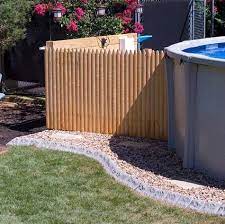 Use Stone Edge Decorative Edging For Around Your Above Ground Pool It Is Chlorine And Water Safe It Is Easy Pool Landscape Design Pool Landscaping Pool Decor