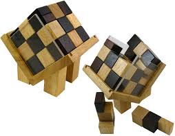 Great brain teasers in many shapes and varying number of pieces with test you brain teasing skills. Complex Cube Brain Teaser Wooden Puzzle 246v