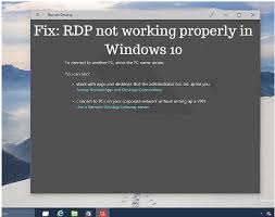 Rdp Is An Important Feature Of Windows But If Your Rdp Is Not Working Properly In Windows 10 Then This Article Will Help You Remote Desktop Protocol Windows 10