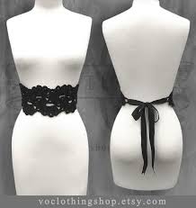 Reserved For Lindergrace Venice Lace Black Crochet Belt With Tulle Ties Crochet Belt Handmade Leather Belt Fashion