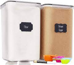 The containers are bpa free and microwave safe. Amazon Com Extra Large Tall Food Storage Containers 7 Qt 220oz 6 5l For Flour Sugar Rice Airtight Kitchen Pantry Bulk Food Storage 2 Pc Set Measuring Scoops Pen