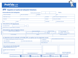 Mis los dineros de mis cotizaciones se encuentran desde hace varios años recibidos por afp provida, la cual me informa que no han habido movimientos en cuanto a la rentavilidad de las platas. Apv Deposito En Cuenta De Cotizacion Voluntaria