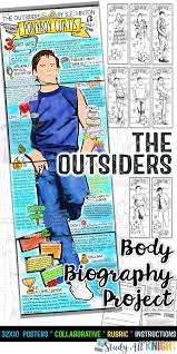 The Outsiders Body Biography Characterization For Print And Digital Biography Project Poetry Writing Activities Writing Activities