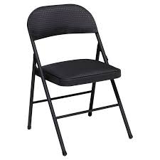 Cosco Deluxe Metal And Fabric Folding Chair Set Of 4 Black Folding Chair Wood Folding Chair Padded Folding Chairs