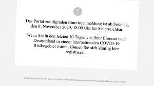 Reisebestimmungen für die einreise nach deutschland. Deutschland Digitale Einreiseanmeldung Aus Covid 19 Risikogebieten