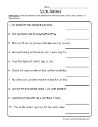 Identifying Verb Tenses Worksheet Have Fun Teaching In 2020 Verb Worksheets Future Tense Verbs Verb Tenses