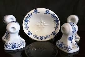 See more ideas about beautiful bathrooms, bathroom design, house design. 70s Italian Blue White Floral Porcelain Ceramic Bathroom Hardware Accessories Ebay