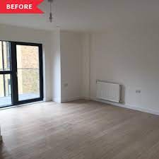 A plain wall remains the most common choice until today. Before And After A Plain White Living Room Gets Lots More Color And Charm Apartment Therapy