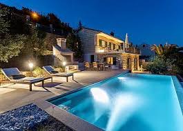 Newly Designed Stone House With Pool On The Sea Pool Houses Contemporary Cottage Villa