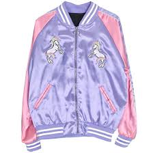 Black And Purple Bomber Jacket Magic Unicorn Bomber Jacket Purple Bomber Jacket Purple Jacket Jackets