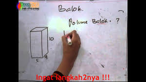 Belajar Matematika Cara Menghitung Volume Balok Youtube