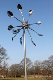 Loffel Windspiel Metall Kunsthandwerk 220x45x36 Windmuhle Windrad In Garten Wind Sculptures Metal Art Wind Art