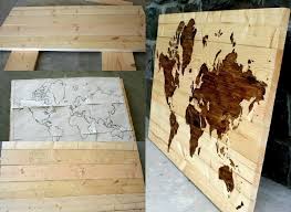 Wanddeko Holz Selber Machen Karte Weltkarte Diy Anleitung Holzbretter Wanddeko Holz Holzarbeiten Holzbrett