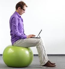 A yoga ball chair is a yoga ball placed in a platform with a backrest and in some cases casters to form a chair for people who sit for long periods of time. Yoga Ball Sitting Posture Off 67
