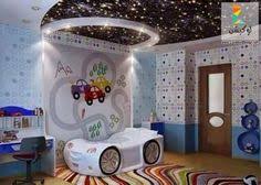 احدث كتالوج صور ديكورات غرف نوم اطفال 2017 2018 للأولاد و البنات لوكشين ديزين نت Kids Bedroom Designs Ceiling Design Space Themed Room