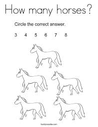 Horses, such regal beasts can win the heart of any showman, animal lover or anyone with a general respect for nature. How Many Horses Coloring Page Twisty Noodle