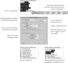 In the settings for bullets and numbering click add and select the symbol you'd like to use, in this case i'm using an _ (underscore). Bullets And Numbering Working With Type In Adobe Indesign Cc Peachpit