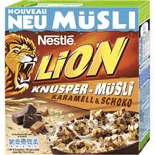 Découvrez lion crunchy muesli : Nestle Lion Knusper Musli Bruller