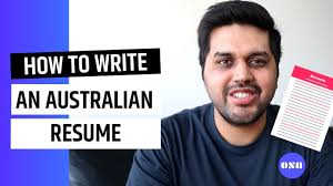 how to write an australian resume for