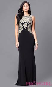 Long Black Illusion Prom Dress With Gold Lace Applique Black Lace Prom Dress Illusion Dress Prom Lace Wedding Guest Dress
