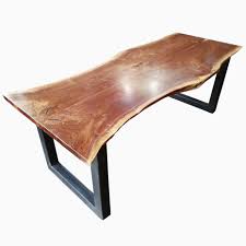 Custom Made Natural Live Edge Dining Table Industrial Modern Dining Table Walnut Dining Table By Kentucky Liveedge Custommade Com
