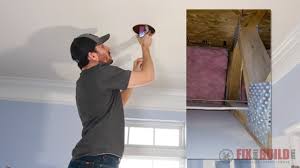 You would have to cut half depth holes into the ceiling using a core cutter and a hammer and chisel to finish off. How To Install Recessed Lighting Fixthisbuildthat