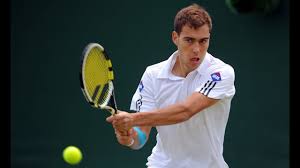 Jerzy Janowicz reacts to third round win at Wimbledon 2013