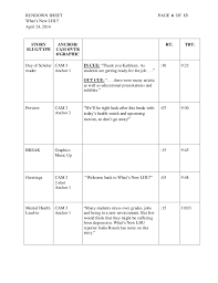 It is hosted by tony kornheiser and michael wilbon who discuss, and frequently argue over, the top stories of the day in sports. Ss Superstardoll Blank Show Rundown Template Features Rundown Creator Broadcast Television Rundown Software Every Item In Your Rundown Can Be Assigned A Duration And Shoflo Will Automatically Calculate Your