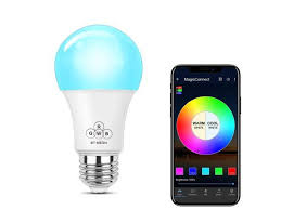 Magicconnect Bluetooth Mesh Smart Light Bulb No Hub Required Multicolored Hub Required To Enable Remotely Google Alexa Voice Control Hub Sold Separately Newegg Com