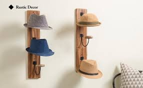 Making one of this is not difficult. Amazon Com Mygift Wall Mounted Rustic Burnt Wood Metal Wire Vertical Hat And Coat Garment Racks Set Of 2 Home Improvement