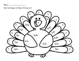 Fall Color By Number Addition To 5 By The Hustle And Bustle Tpt In 2020 Fall Colors Number Line 1st Grade Math