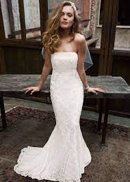 Used Other Galina Strapless Lace Mermaid Dress Ivory Wedding Dress Size 2 350 Galina Wedding Dress Used Wedding Dresses Wedding Gown Preservation