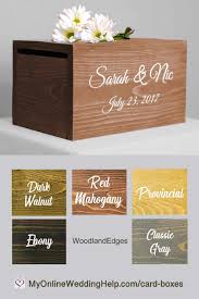 Most brides have a card holder set up so they (and family members!) don't have to worry about carrying around envelopes for the night and can focus on dancing. Rustic Card Boxes Page 1 Of 2 Wedding Products From Myonlineweddinghelp Com On Myonlineweddinghelp Com