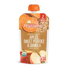 Buy Happy Baby Organics Clearly Crafted Stage 2 Baby Food Apples Sweet Potatoes Granola 4 Ounce Pouch Pack Of 16 Online In Usa B06xl1cntl