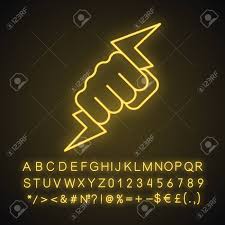 Fleeing the valley of whirling knives 5. Hand Holding Lightning Bolt Neon Light Icon Power Fist Electric Energy Zeus Hand Glowing Sign With Alphabet Numbers And Symbols Vector Isolated Illustration Lizenzfrei Nutzbare Vektorgrafiken Clip Arts Illustrationen Image 110462308