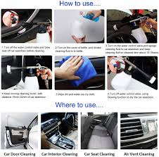 The entire interior (including trunk and crevices) will be thoroughly vacuumed. Turbo Clean Car Interior Cleaner Gun Wash High Pressure Deep Cleaning Tornado Krezicart