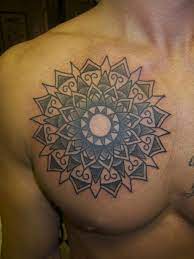 40 Chest Tattoo Design Ideas For Men Circle Tattoos Pattern Tattoo Chest Tattoo Design